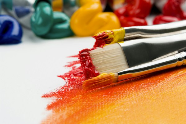 Visual arts paint brushes